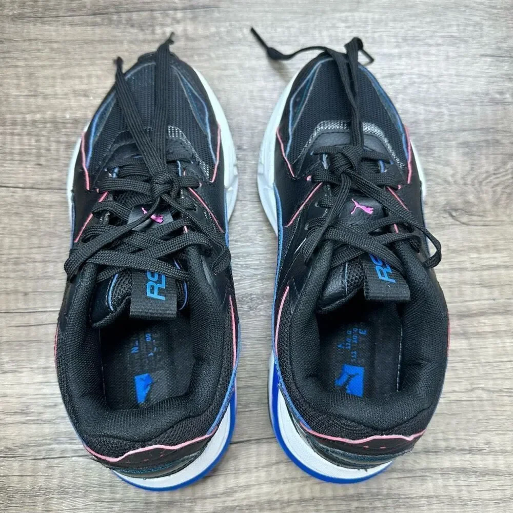 Puma~RS‎ Pulsoid Cosmic~Girl’s~Black/Pink/Blue Athletic Sneakers~Size 5